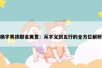 扬字男孩取名寓意：从字义到五行的全方位解析