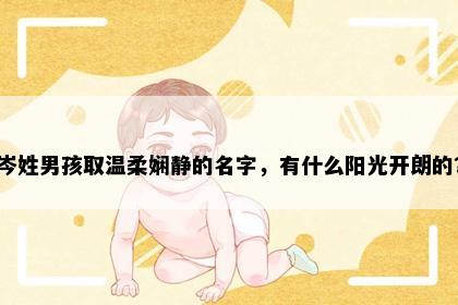 岑姓男孩取温柔娴静的名字，有什么阳光开朗的？