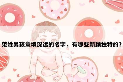 范姓男孩意境深远的名字，有哪些新颖独特的？