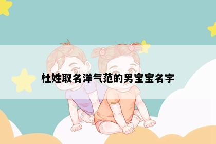杜姓取名洋气范的男宝宝名字