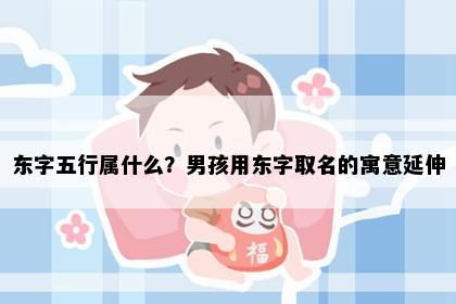 东字五行属什么？男孩用东字取名的寓意延伸