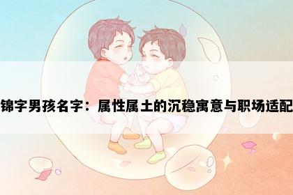 锦字男孩名字：属性属土的沉稳寓意与职场适配