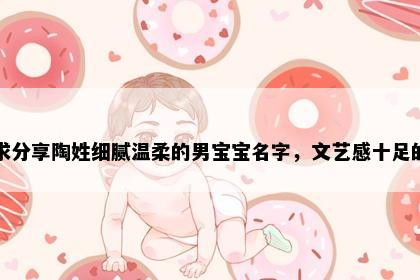 求分享陶姓细腻温柔的男宝宝名字，文艺感十足的