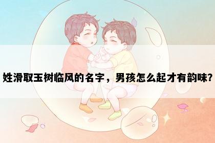 姓滑取玉树临风的名字，男孩怎么起才有韵味？