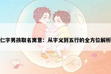 仁字男孩取名寓意：从字义到五行的全方位解析